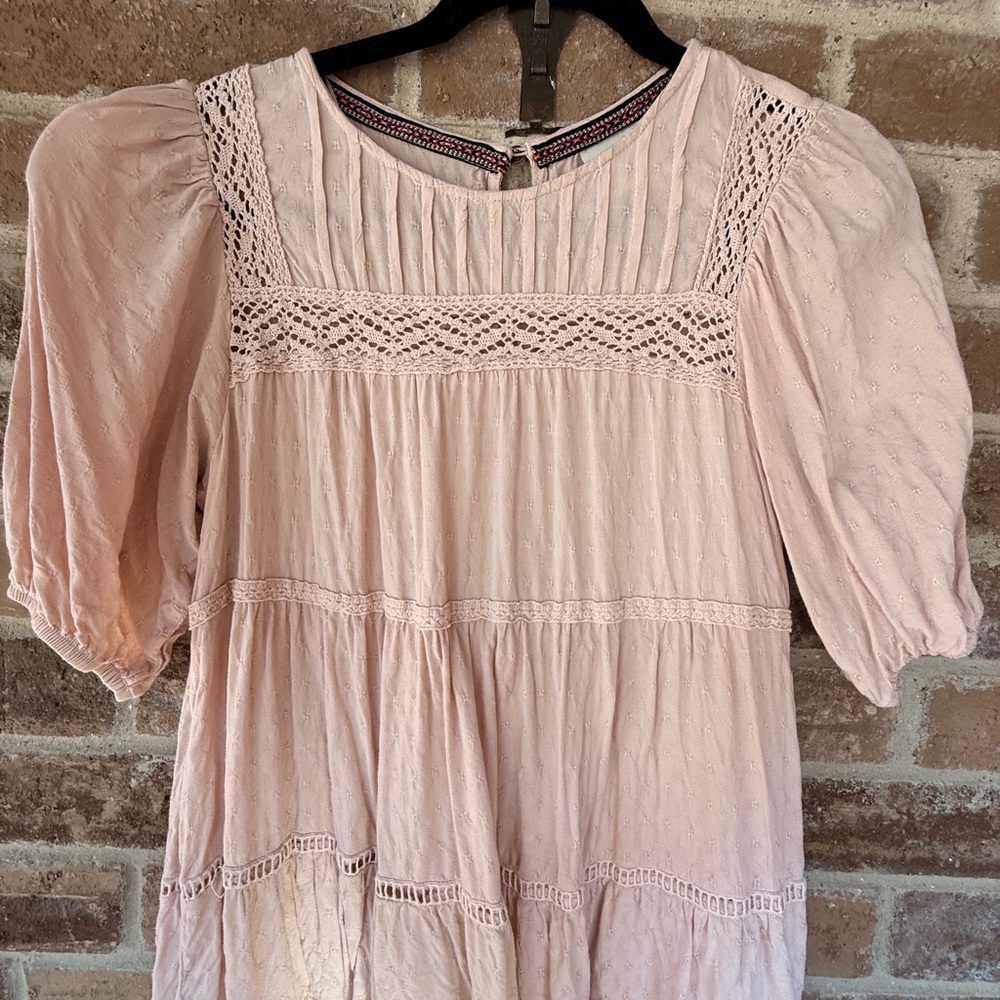 Knox Rose Blush Pink Lace Blouse